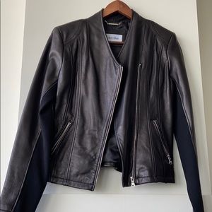 Calvin Klein leather Blazer jacket
